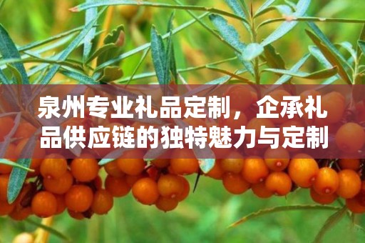 泉州专业礼品定制，企承礼品供应链的独特魅力与定制之道