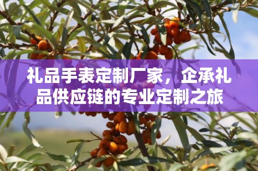 礼品手表定制厂家，企承礼品供应链的专业定制之旅