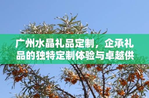 广州水晶礼品定制，企承礼品的独特定制体验与卓越供应链服务